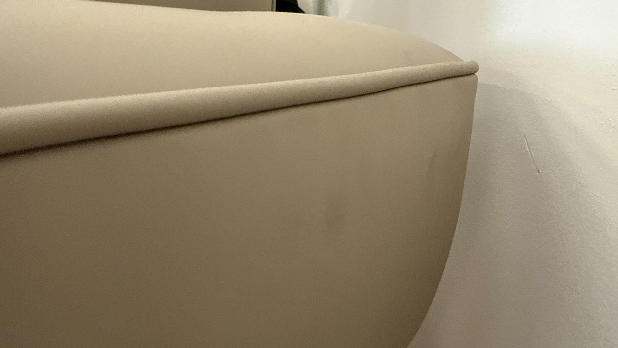 Sofology The Viento Leather 2 Seater Console Power Recliner/Headrest Heated Seat Lumbar in Trusty Super Matt Putty