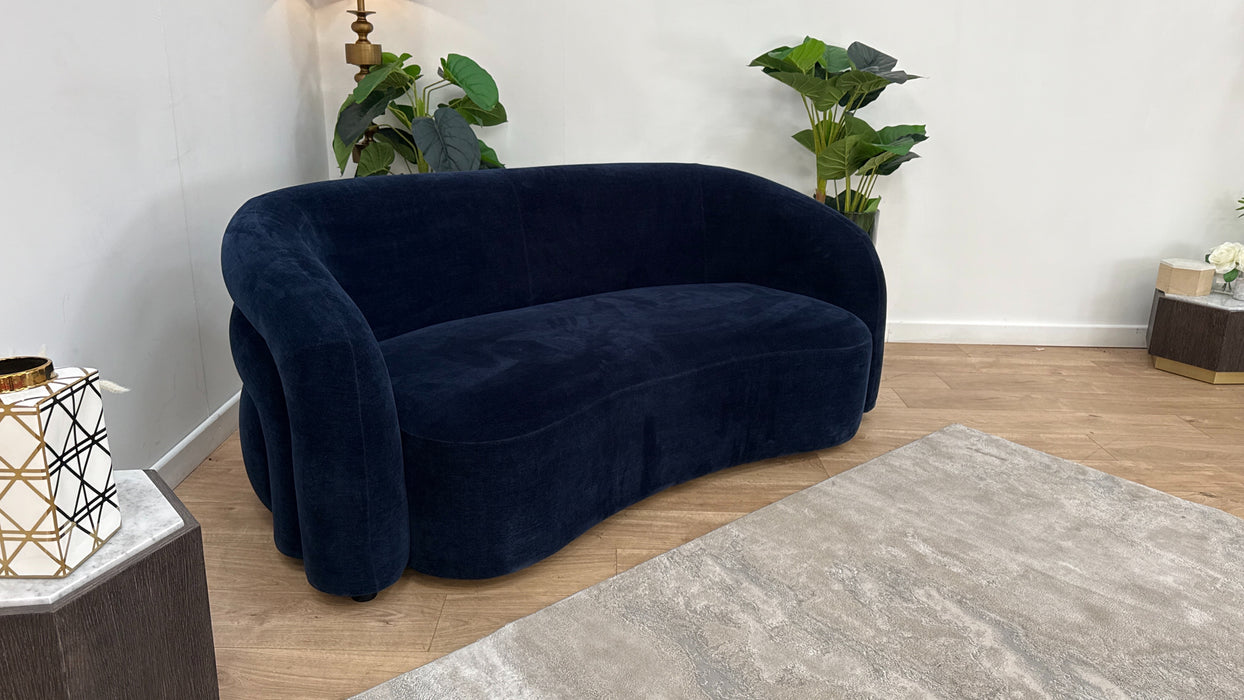Sofology Dalston Fabric 3 Seater in Soft Chenille Navy Limited Edition