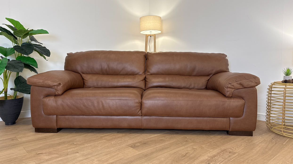 Santino 3 Seater - Leather Sofa - Apollo Espresso