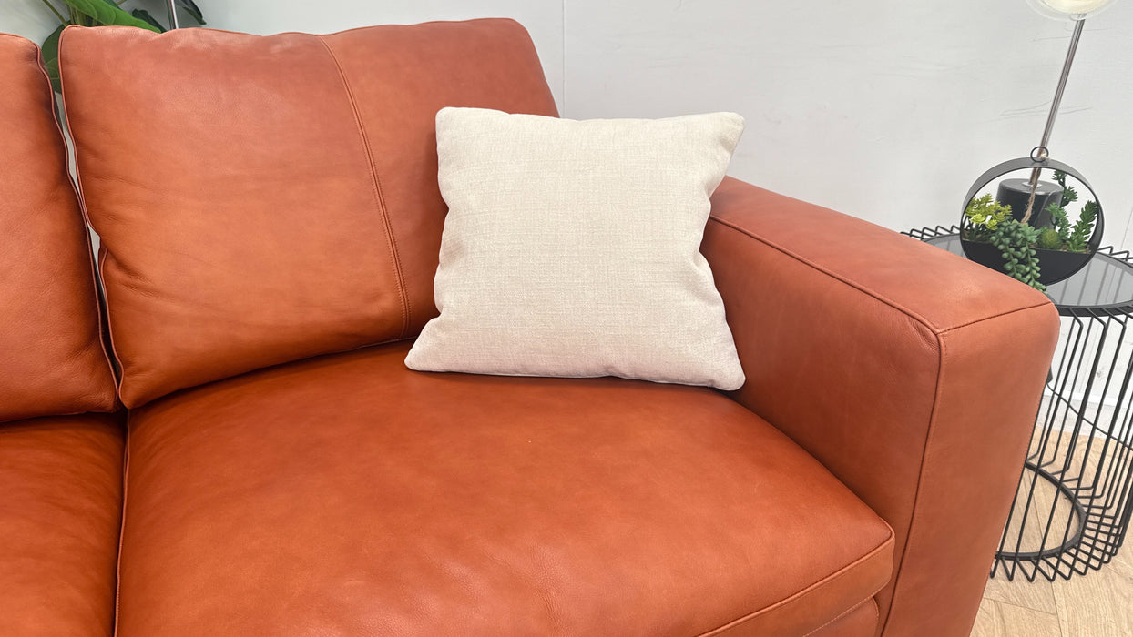 Sofology Retreat Leather 2 Seater in Amber Mix