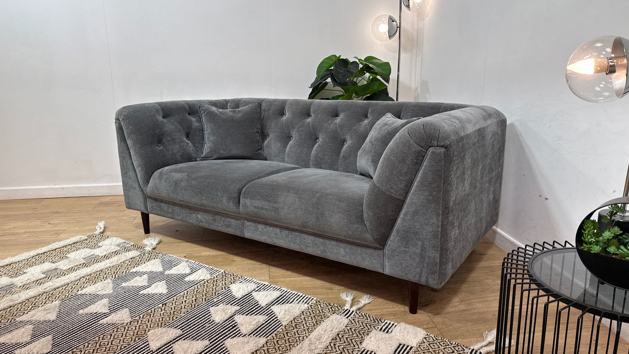 Sofology Bridgerton Fabric 3 Seater in Soft Chenille Slate