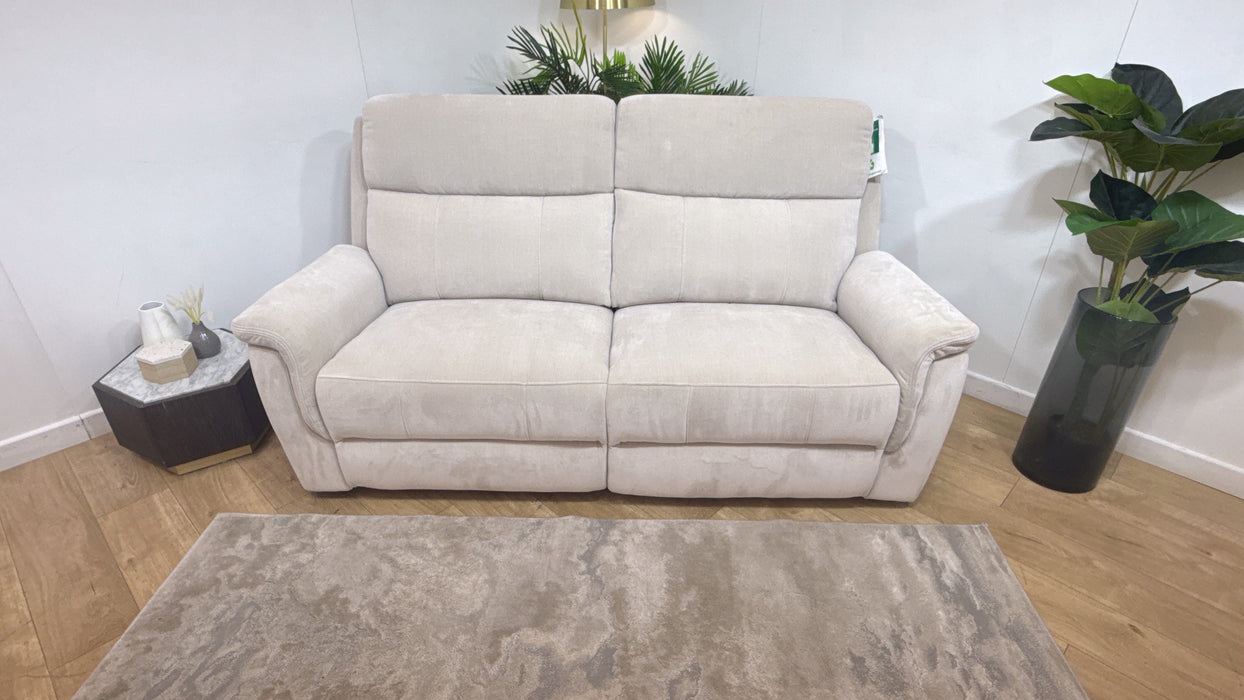 Sofology Bradie Fabric 2.5 Seater Power Recliner/Headrest in Relaxed Chenille Cotton