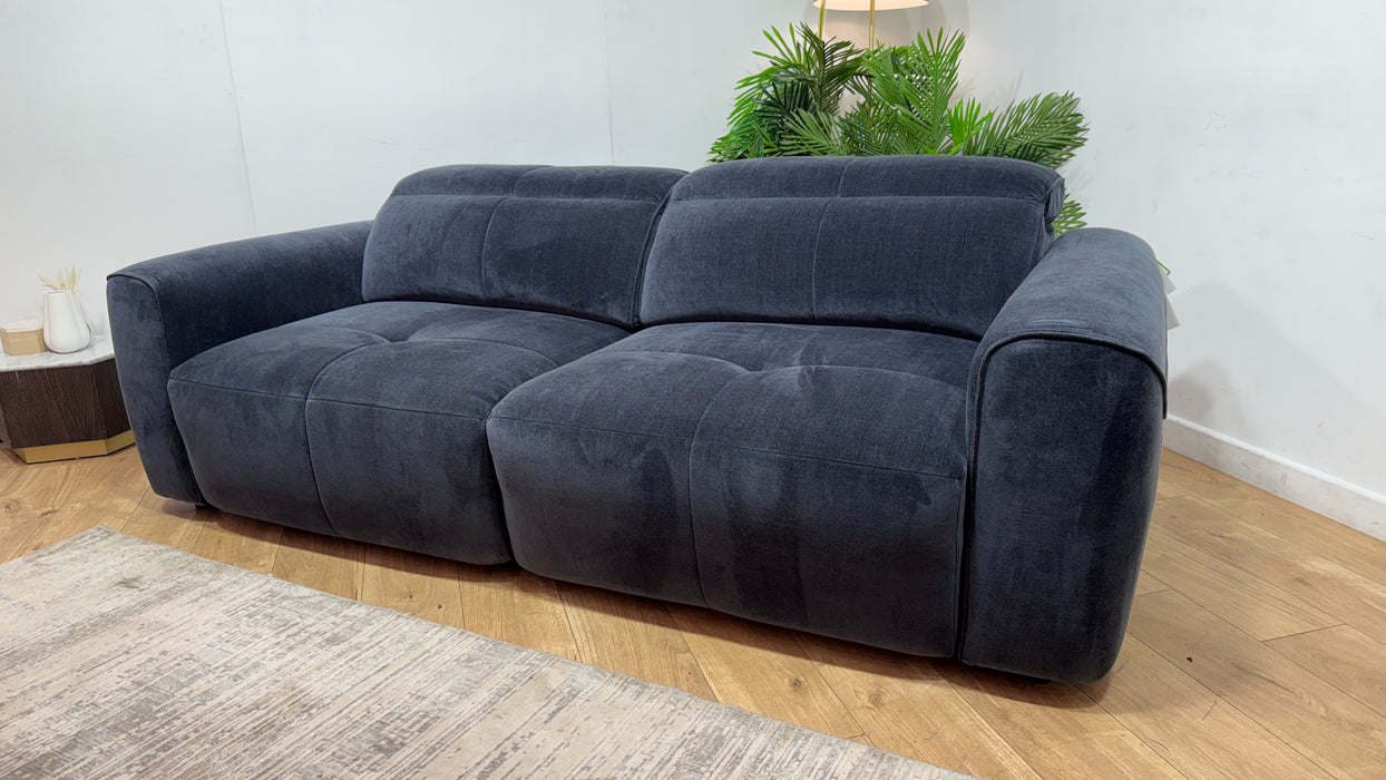 Sofology Riviera 3 Seater Fabric Sofa + Motion Chaise in Ink