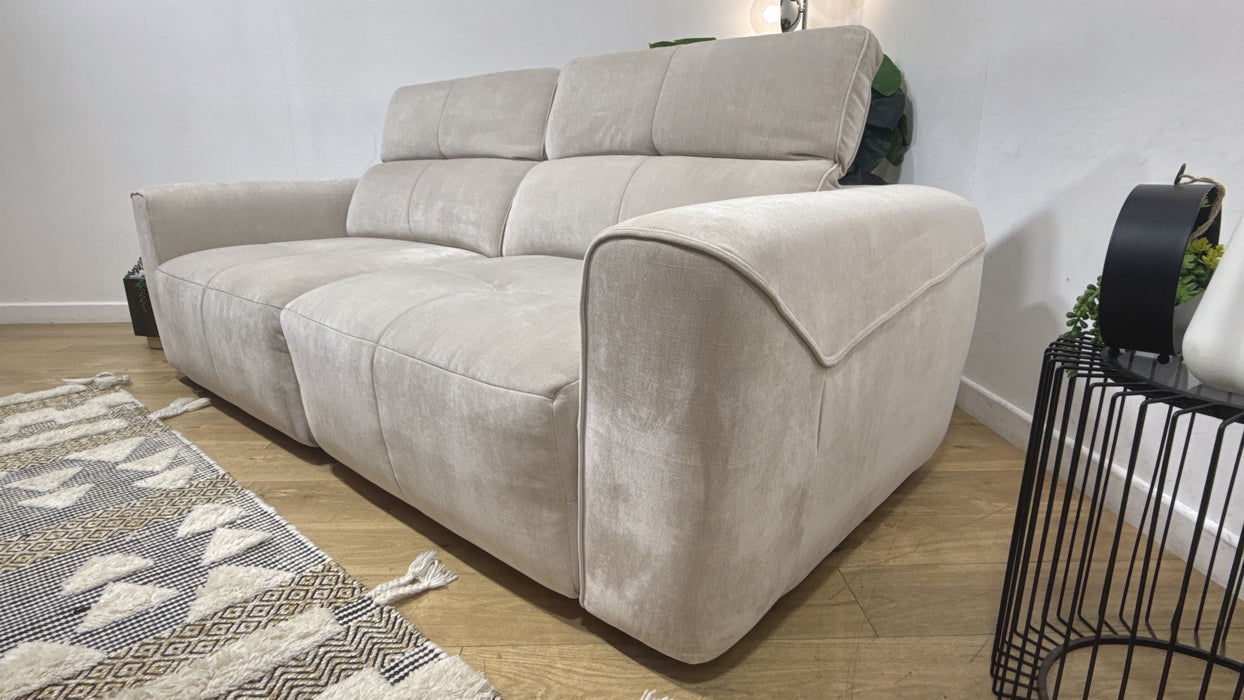 Sofology Riviera Fabric 3 Seater Motion Chaise in Relaxed Chenille Cotton