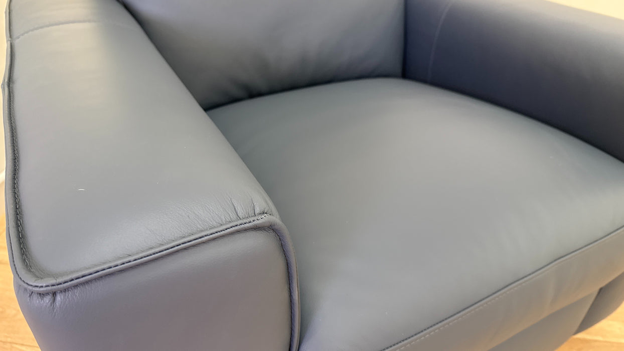 Sofology Chair - Leather - Trusty Matt Steel Blue