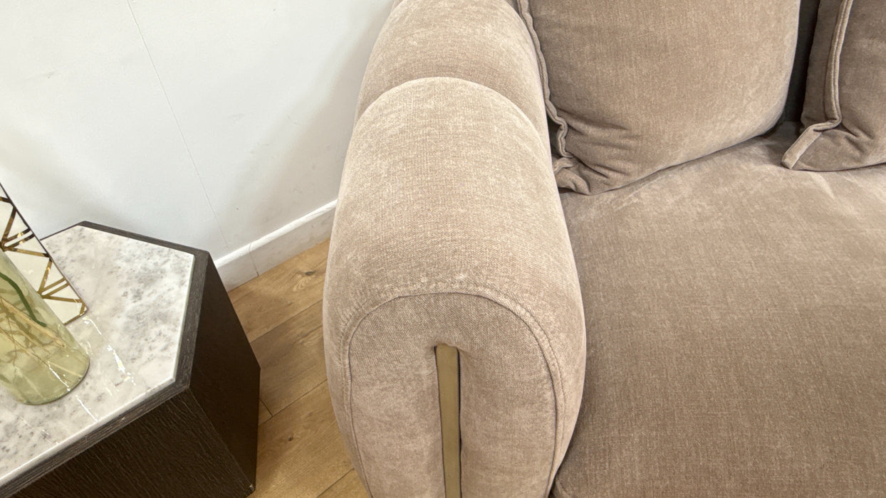 Sofology Empress Fabric 4 Seater Pillow Back in Relaxed Chenille Nutmeg