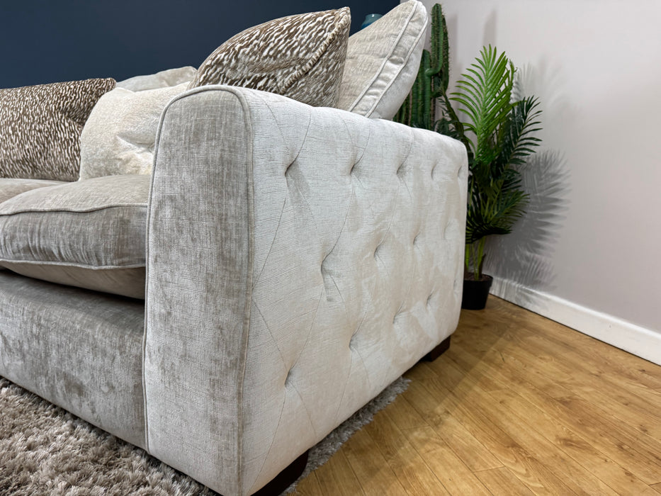 The Valentina Fabric 2 Seater - Luxury Chenille Linen Mix - Pillow Back Foam & Fibre Seats (WA2)