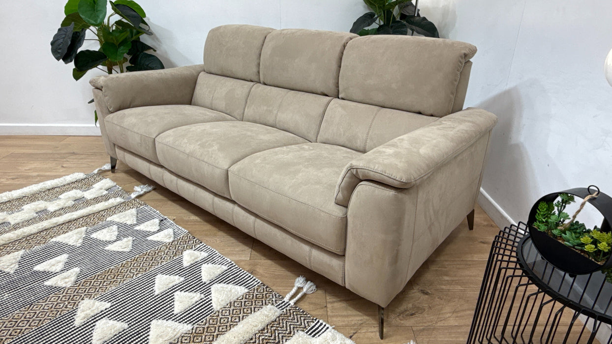 Sofology Illinois Fabric 3 Seater in Lifestyle Textured Taupe