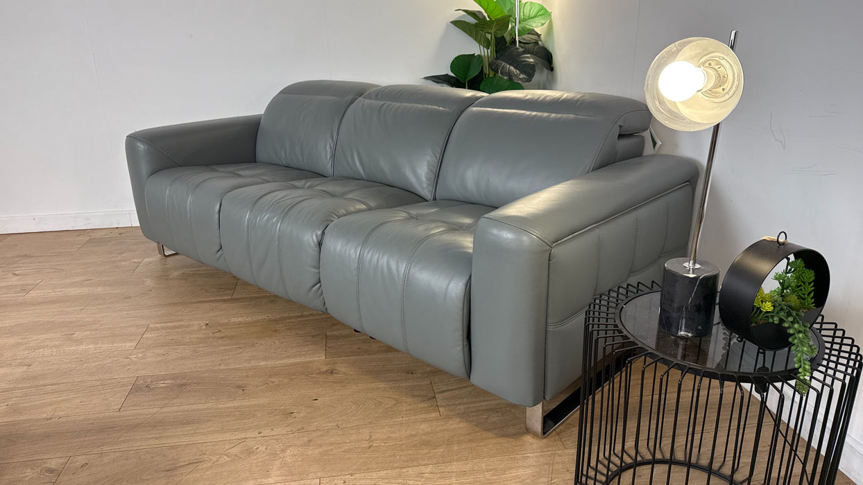 Sofology Marvella Leather 3 in Granite Teal