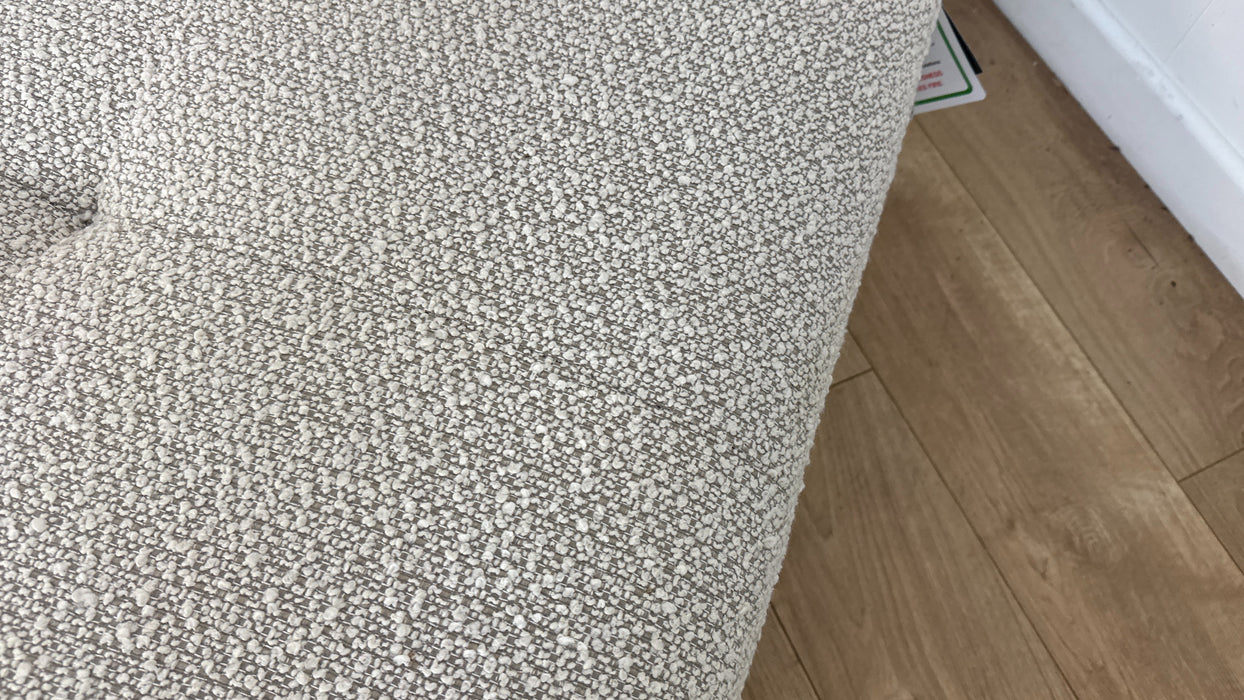 Sofology Artisan Fabric Designer Footstool in Chunky Boucle Natural