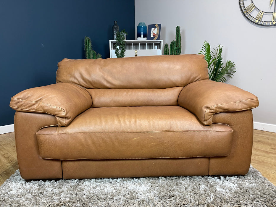 Santino Love Seat Apollo Tan Leather (WA2)