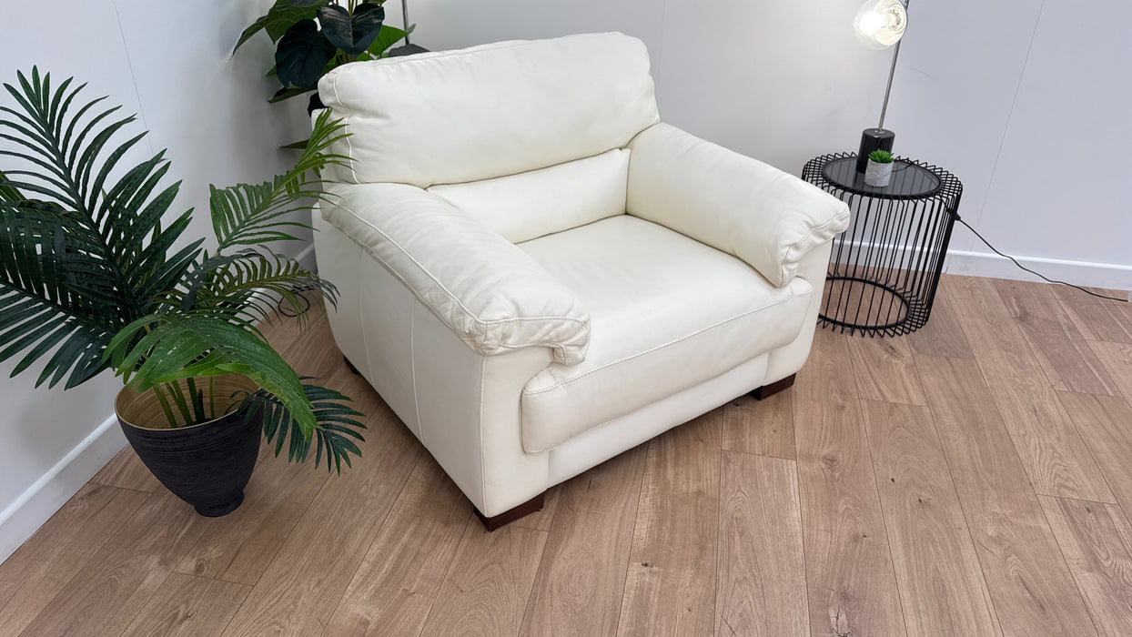 Santino Chair - Leather - Hampshire Aspen White