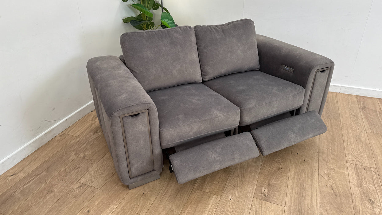 Sofology The Elixir 2 Seater Fabric Recliner Sofa in Lifestyle Flecked Mocha