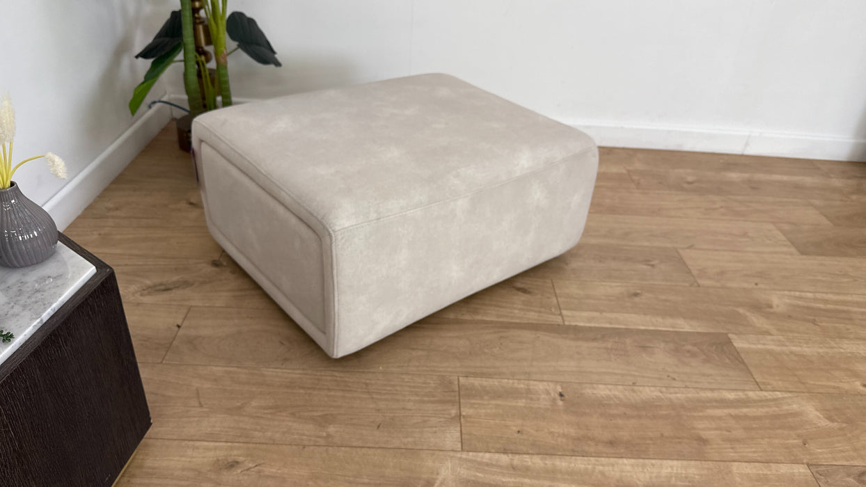 Sofology Elixir Fabric Designer Footstool in Lifestyle Flecked Ivory