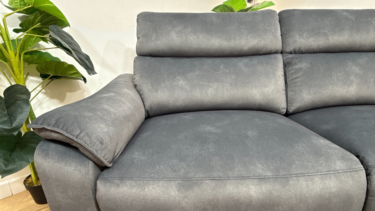 Sofology Arlo Fabric 2.5 Seater Power Recliner/Headrest in Lifestyle Flecked Charcoal