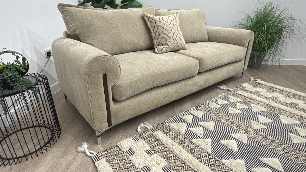 Sofology Porter Fabric 3 Seater in Ivory/Otis Mono Mix
