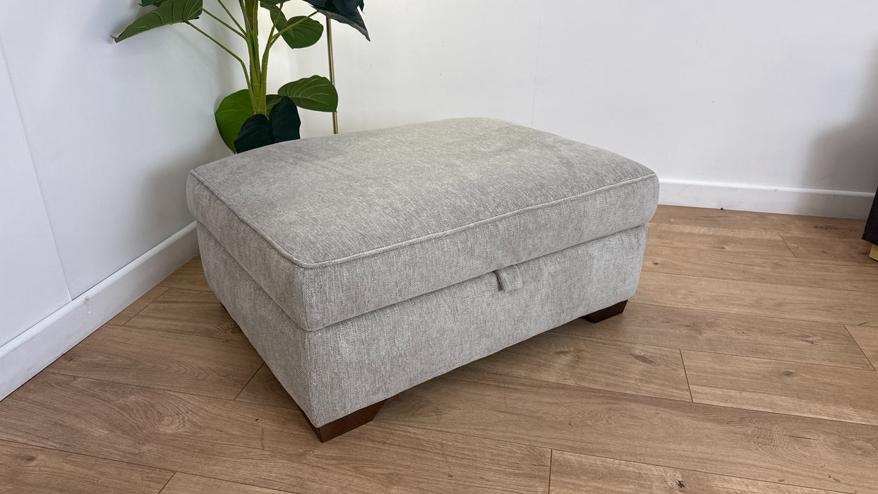 Sofology The Newbury Storage Footstool in Linen Look Chenille Truffle