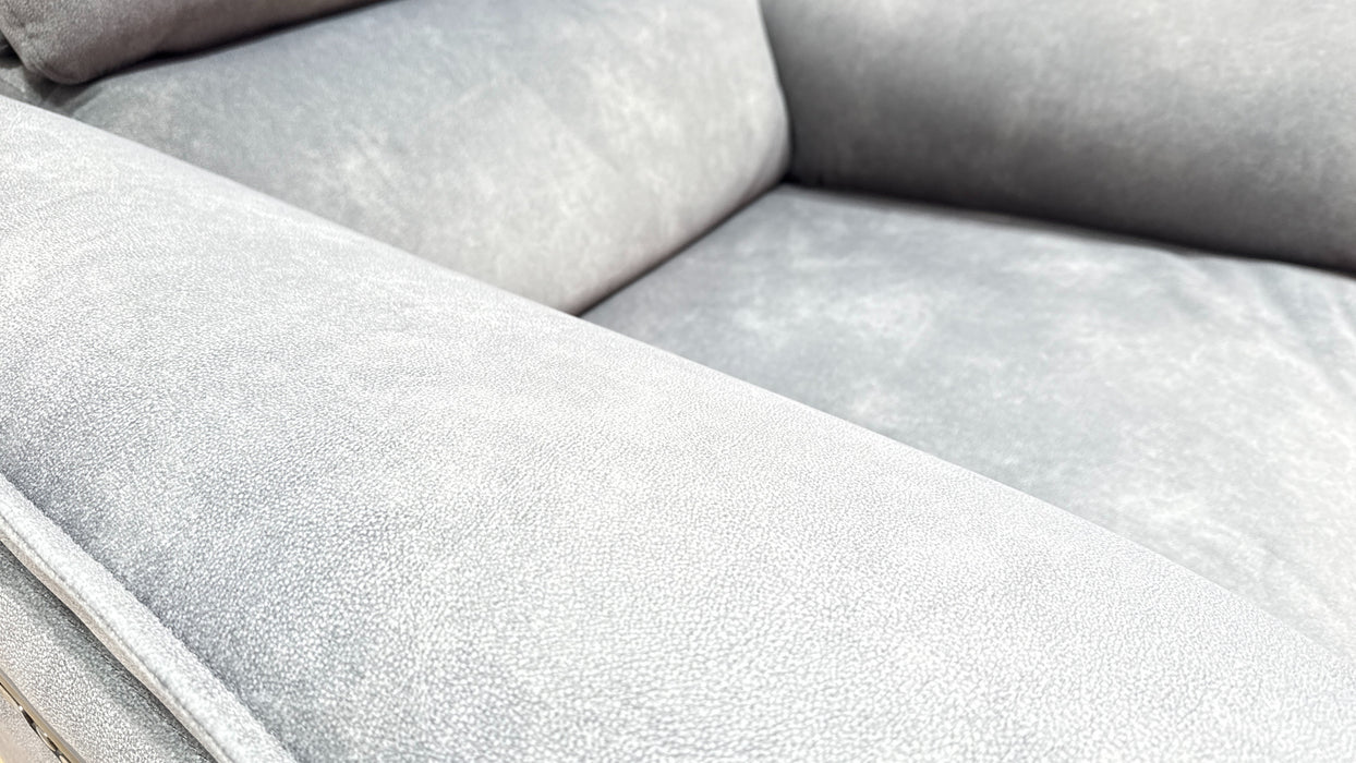 Sofology Hugo Fabric Chair Power Recliner/Headrest in Lifestyle Flecked Mocha