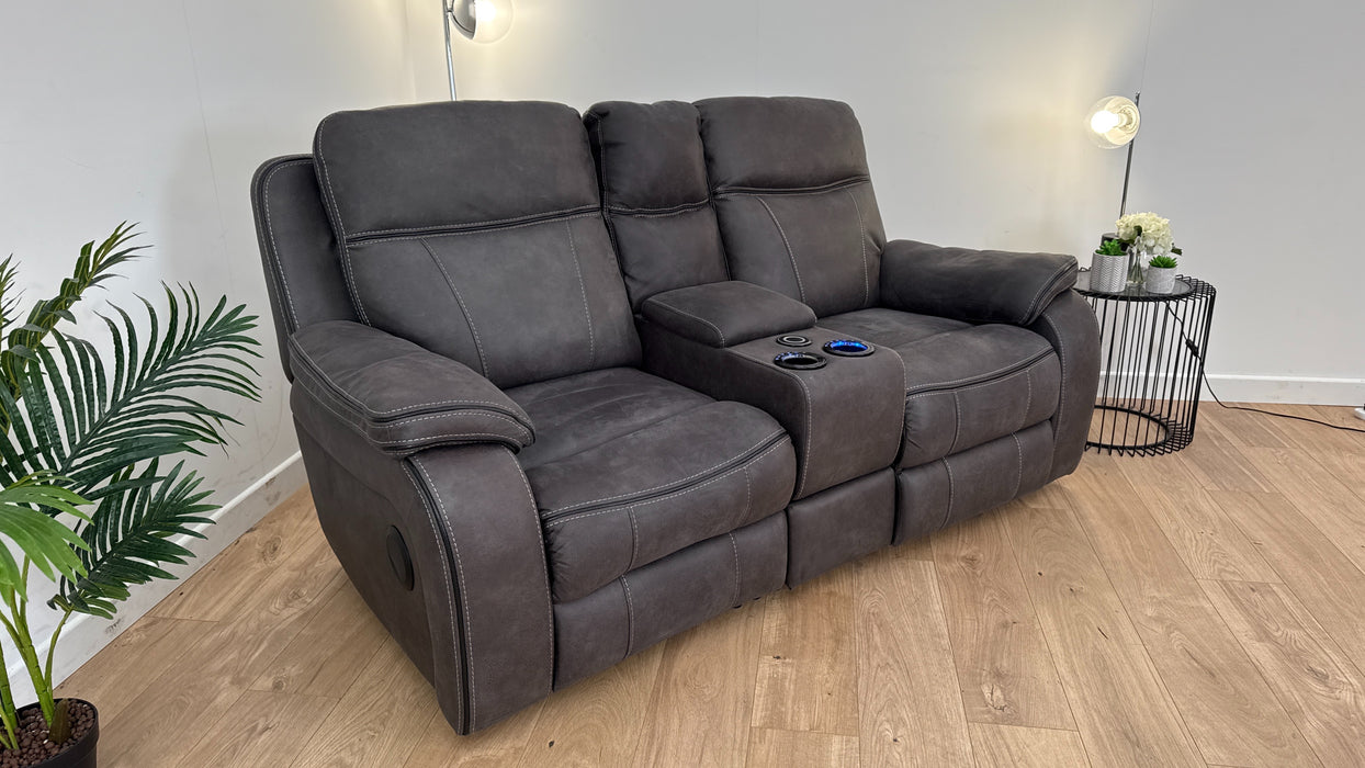 Vinson 2 Seater Power Reclining Sofa + Smart Console