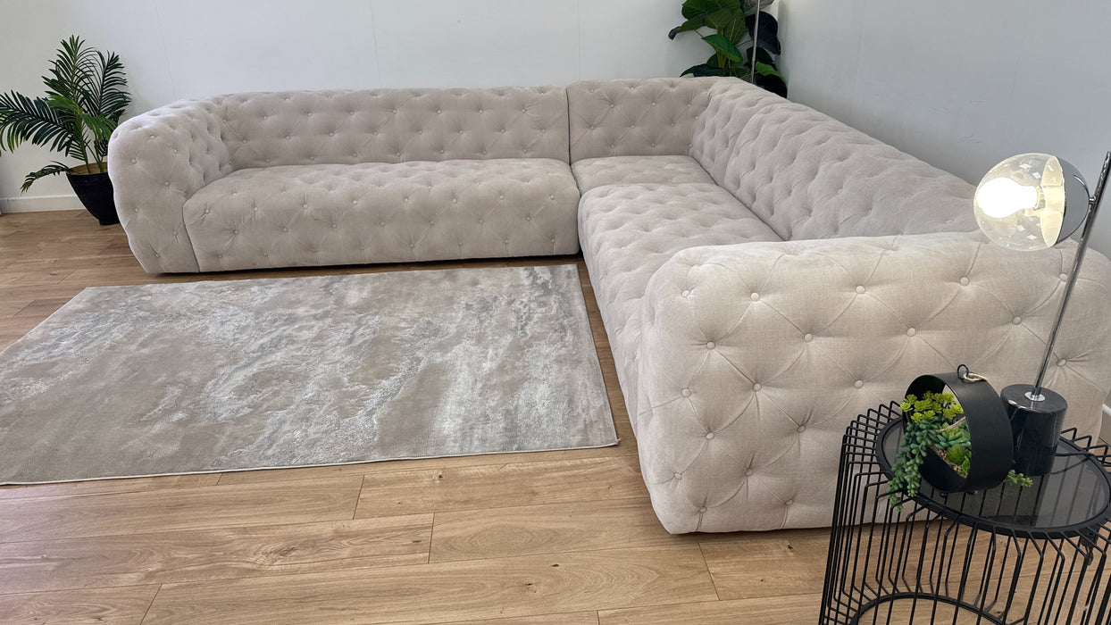 Sofology The Venezia 3 Corner 3 in Relaxed Chenille Cotton Fabric