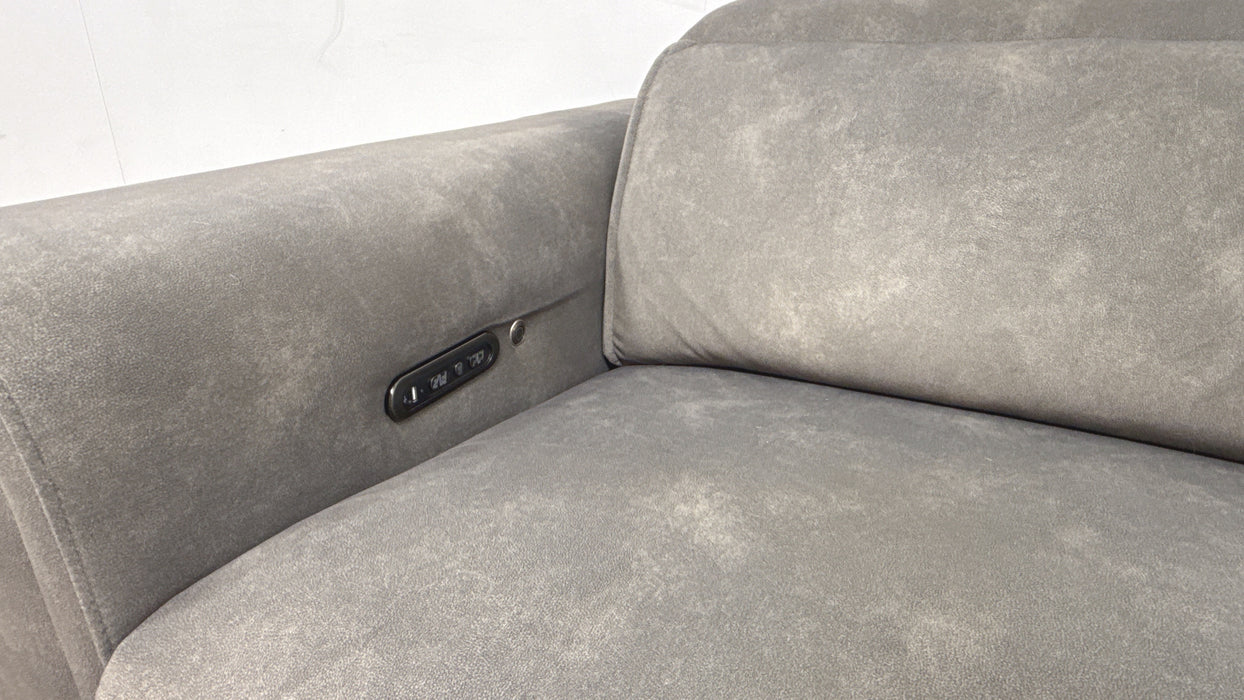Sofology Premiere Fabric 2.5 Seater Power Recliner/Headrest Heated Seats in Lifestyle Flecked Mocha