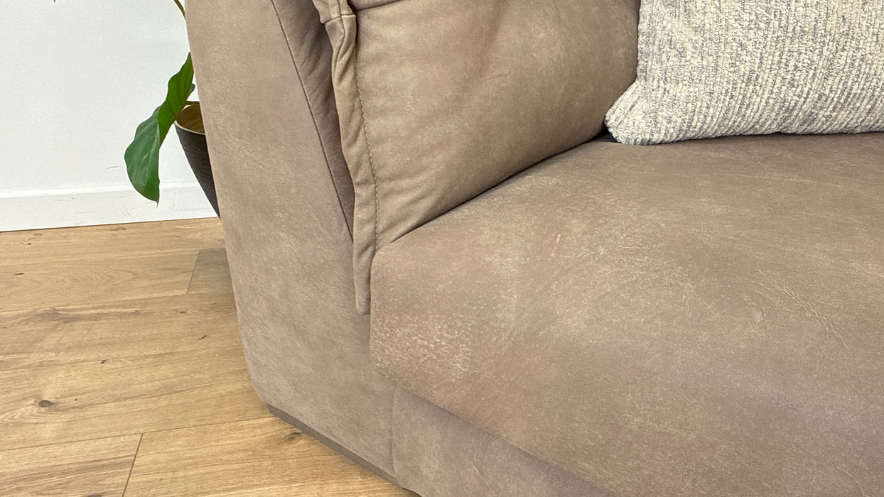 Strato 3 Seat Split - Leather Taupe/Natural Mix