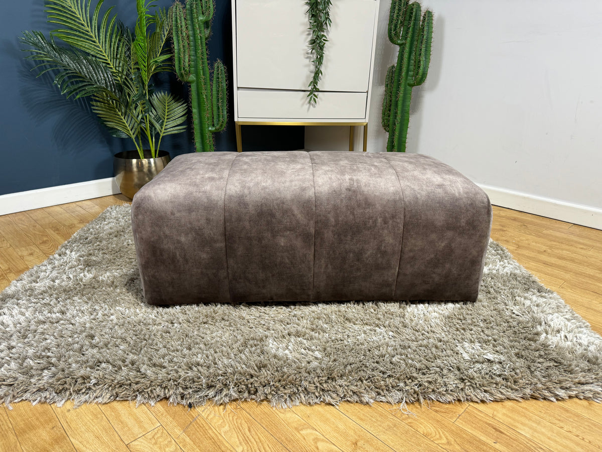 Emperor Bench Footstool Lucerne Espresso Fabric (WA2) — The Sofa ...