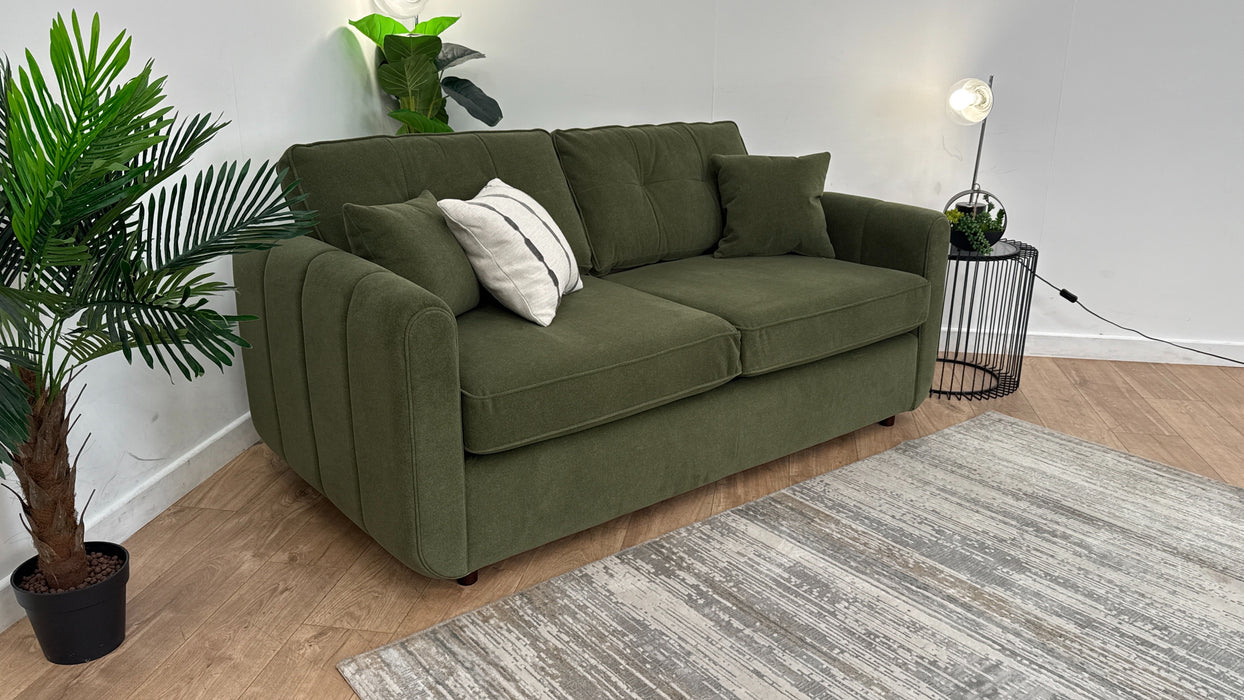 Sofology Islington Fabric 3 Seater Hypnos Deluxe Sofa Bed in Nordic Moss