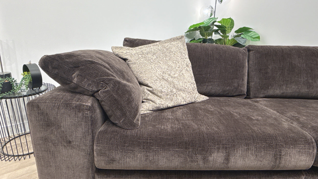 Sofology Harrington 4 Seater Split Fabric Sofa in Mulliner Mix Bourneville