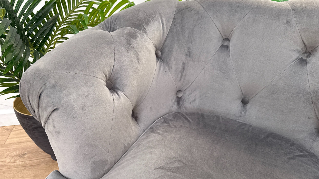 DFS Belair Accent Fabric Chair in Velvet Grey