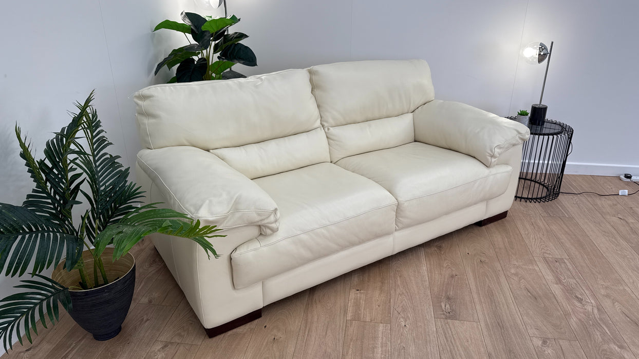 Santino 2 Seater Sofa - Leather - Hampshire Vanilla