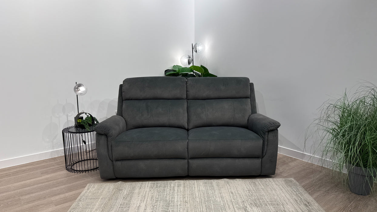 Sofology Bradie Fabric 2.5 Seater Power Recliner/Headrest in Lifestyle Flecked Mineral Green