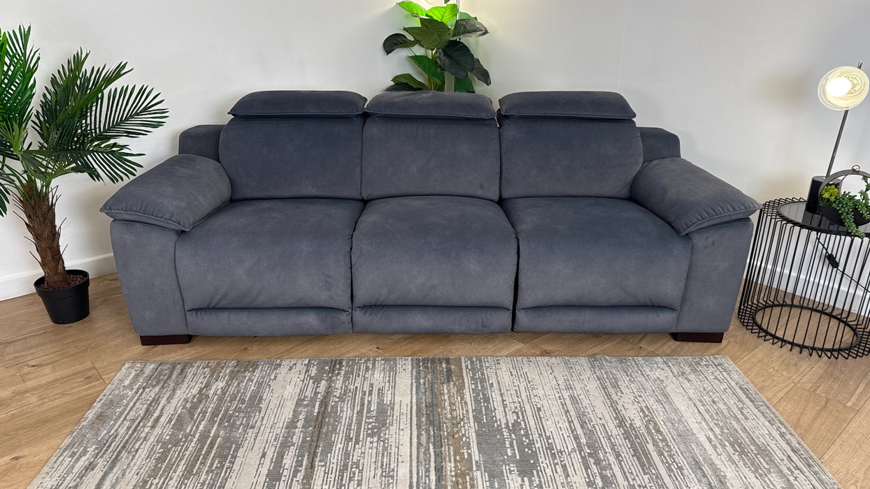 Sofology The Benz 3 Seater Sofa in Lifestyle Flecked Fabric Charcoal