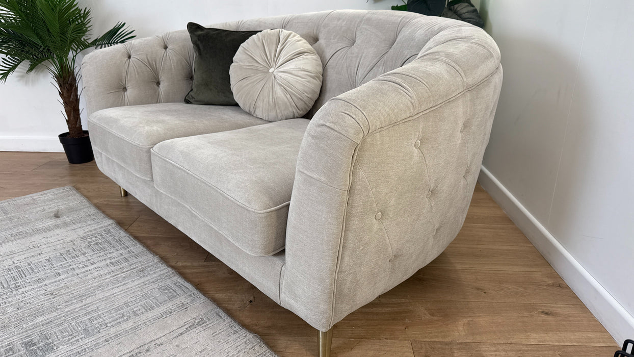Sofology The Gatsby Fabric 2 Seater in Soft Chenille Linen Mix