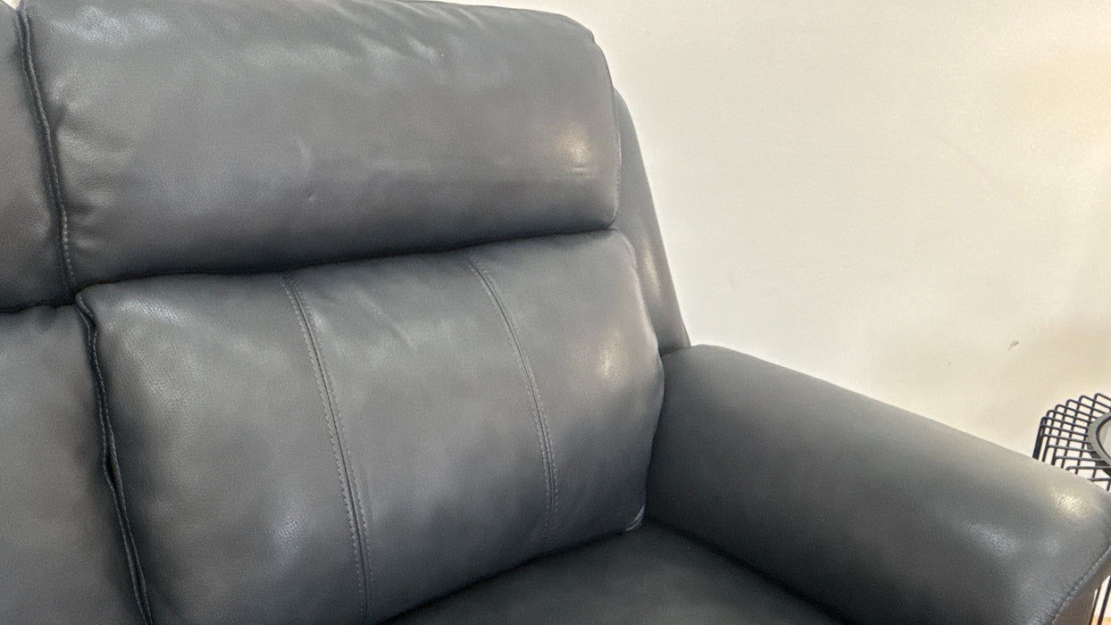 Sofology Gracie Leather 3 Seater in Trusty Sheen Navy