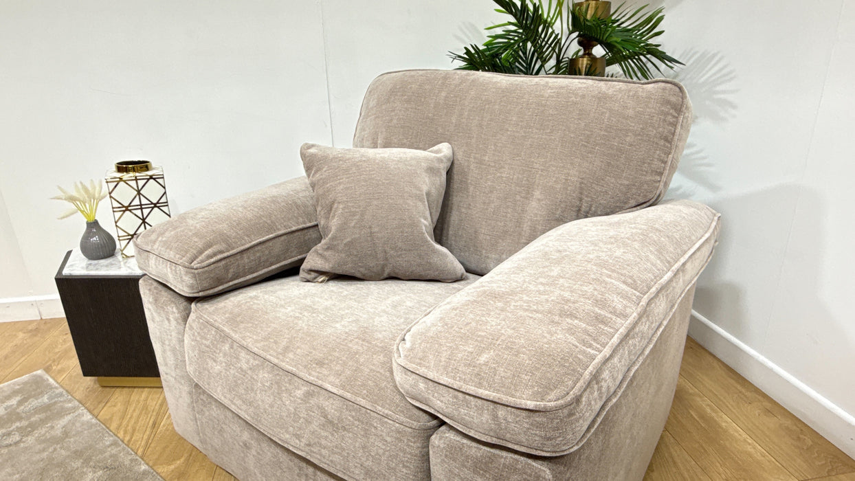 Sofology Brixton Fabric Chair in Soft Chenille Wicker