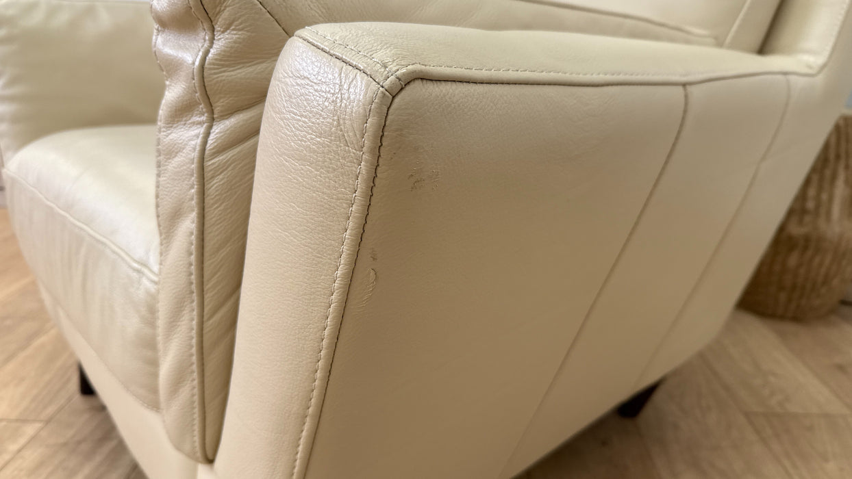 Sofology Fellini Leather Chair Hampshire Cream