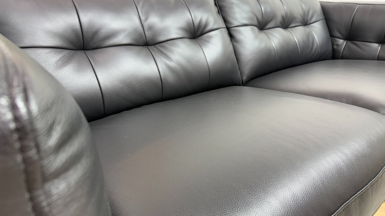 Sofology The Muse Leather 2.5 Seater in Trusty Embossed Jet Black