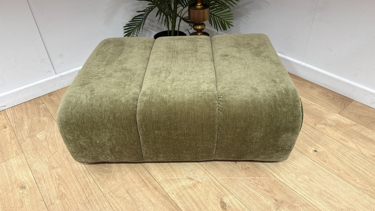 Sofology Waldorf Fabric Storage Footstool in Soft Chenille Olive