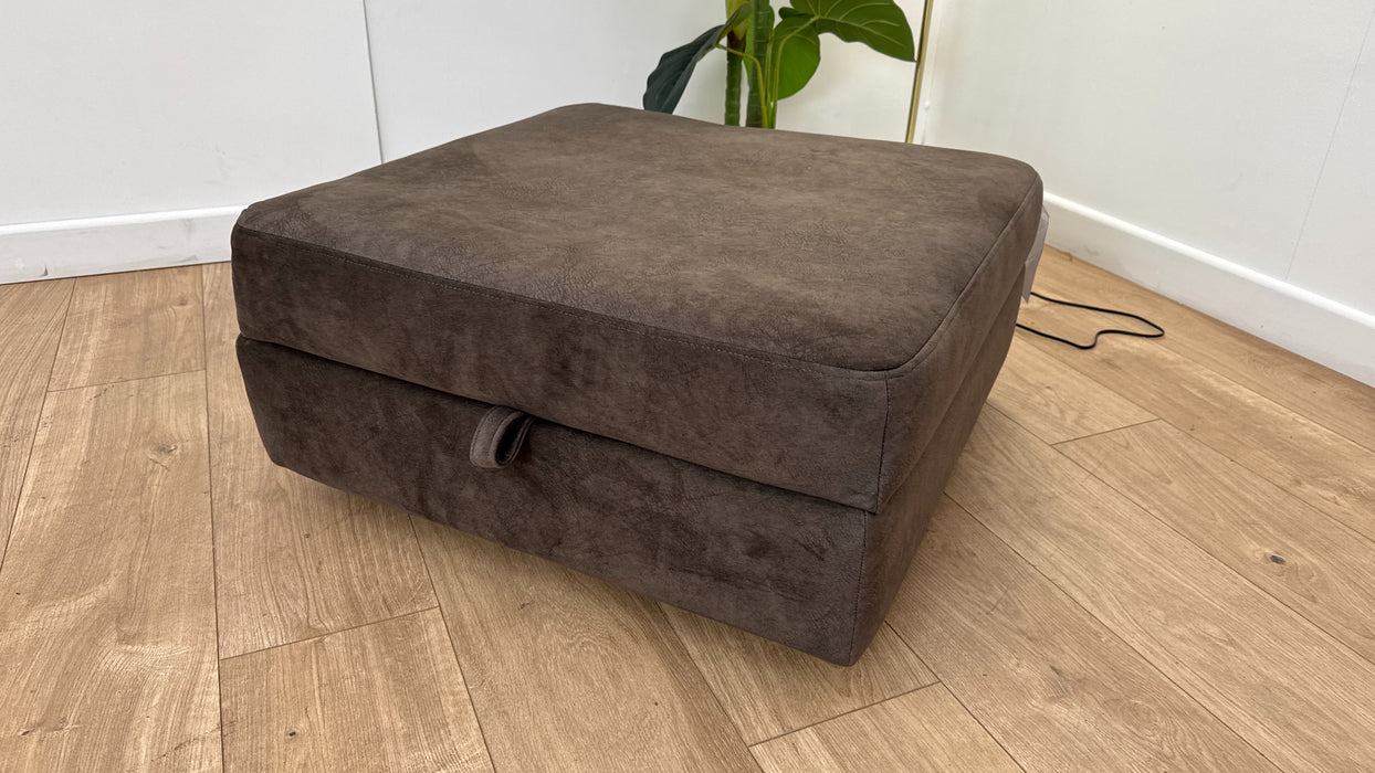 Sofology The Hackney Footstool in Dapple Olive Green All Over