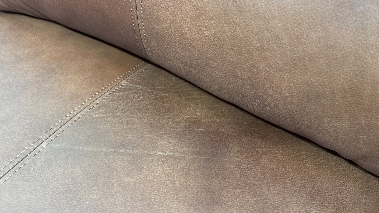 Sofology The Adler Leather 4 Seater in Relaxed Soft Brown