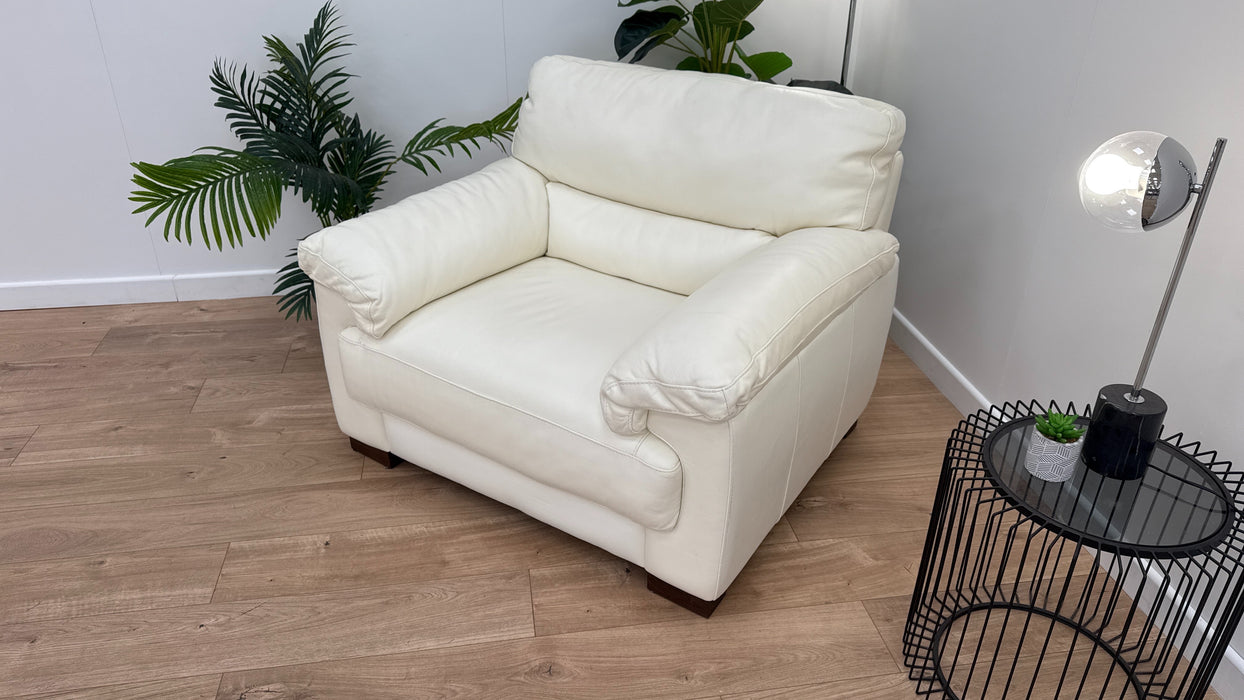 Santino Chair - Leather - Hampshire Aspen White