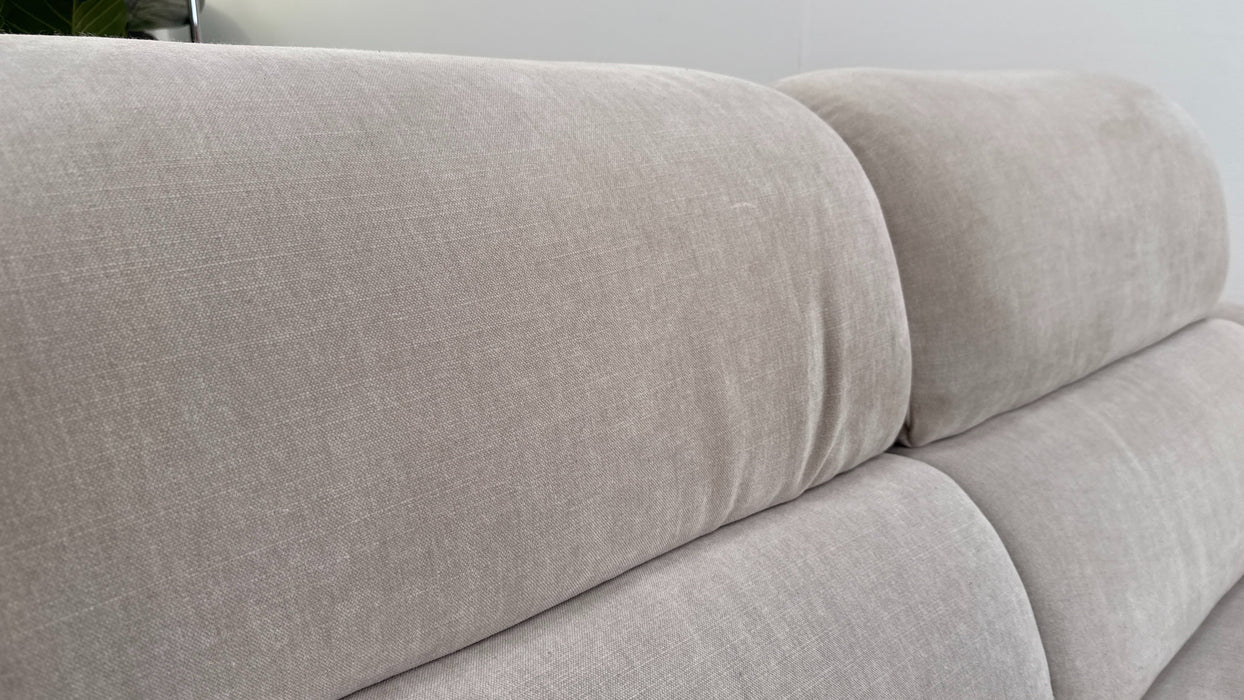 Sofology The Viento 3 Seater Fabric Recliner Chaise in Chenille Cotton