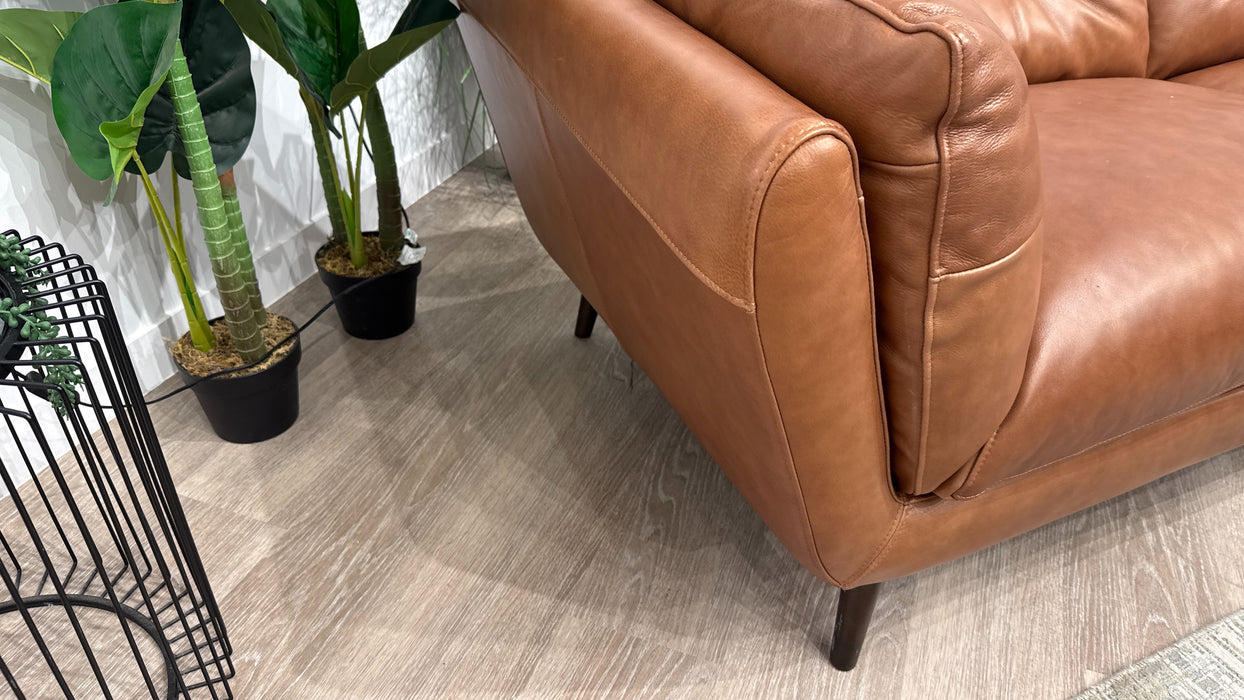Sofology Hygge Leather 4 Seater Split in Relaxed Soft Tan