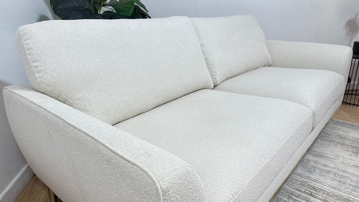 Sofology The Hackney Fabric 4 Seater Memory Foam Seats in  Mini Boucle Natural Mix