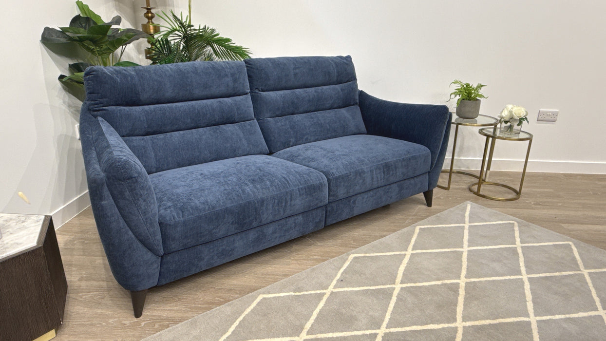Sofology Sasso Fabric 2.5 Seater Power Recliner in Cosy Sherpa Denim