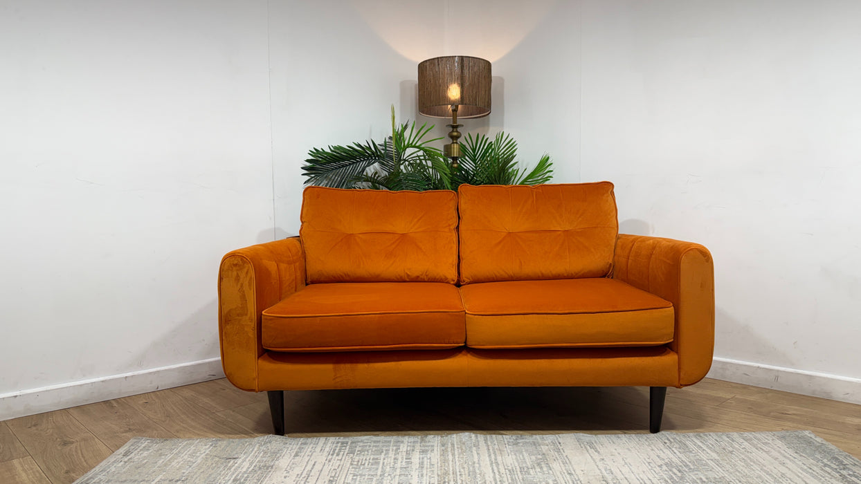 Sofology Islington Fabric 2 Seater in Sleek Tangerine