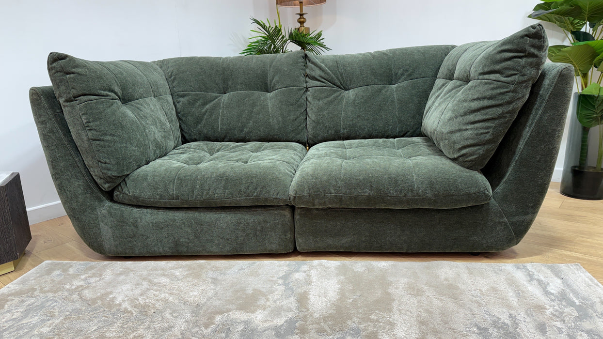 Sofology Cocoon Fabric 3 Seater in Textured Chenille Pine
