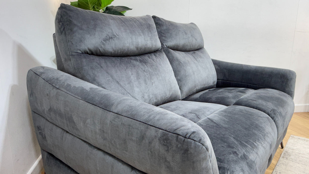 Sofology The Renato Fabric 2 Seater in Heritage Velvet Granite