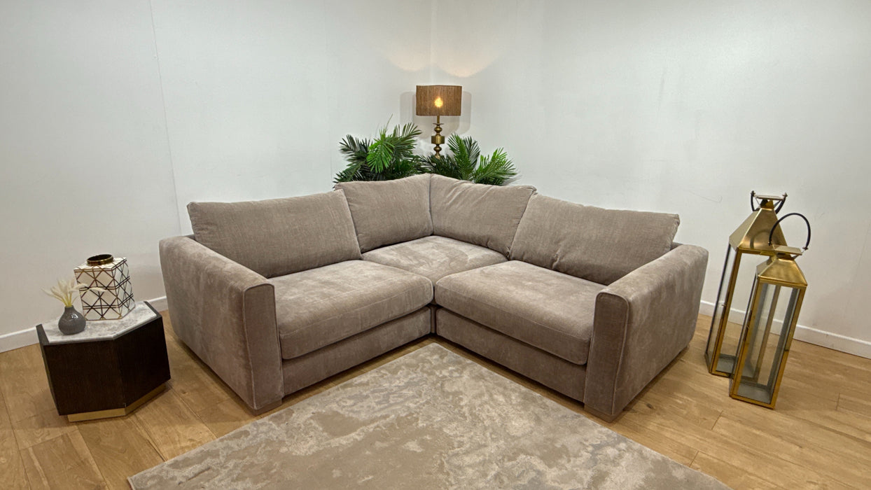 Sofology Majestica Fabric 1 Corner 1 in Soft-Chenille Wicker
